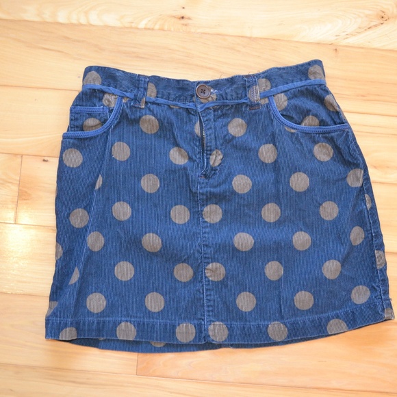 Boden Other - polka dot corduroy skirt boden 10 blue brown Boden Other - polka dot corduroy skirt boden 10 blue brown